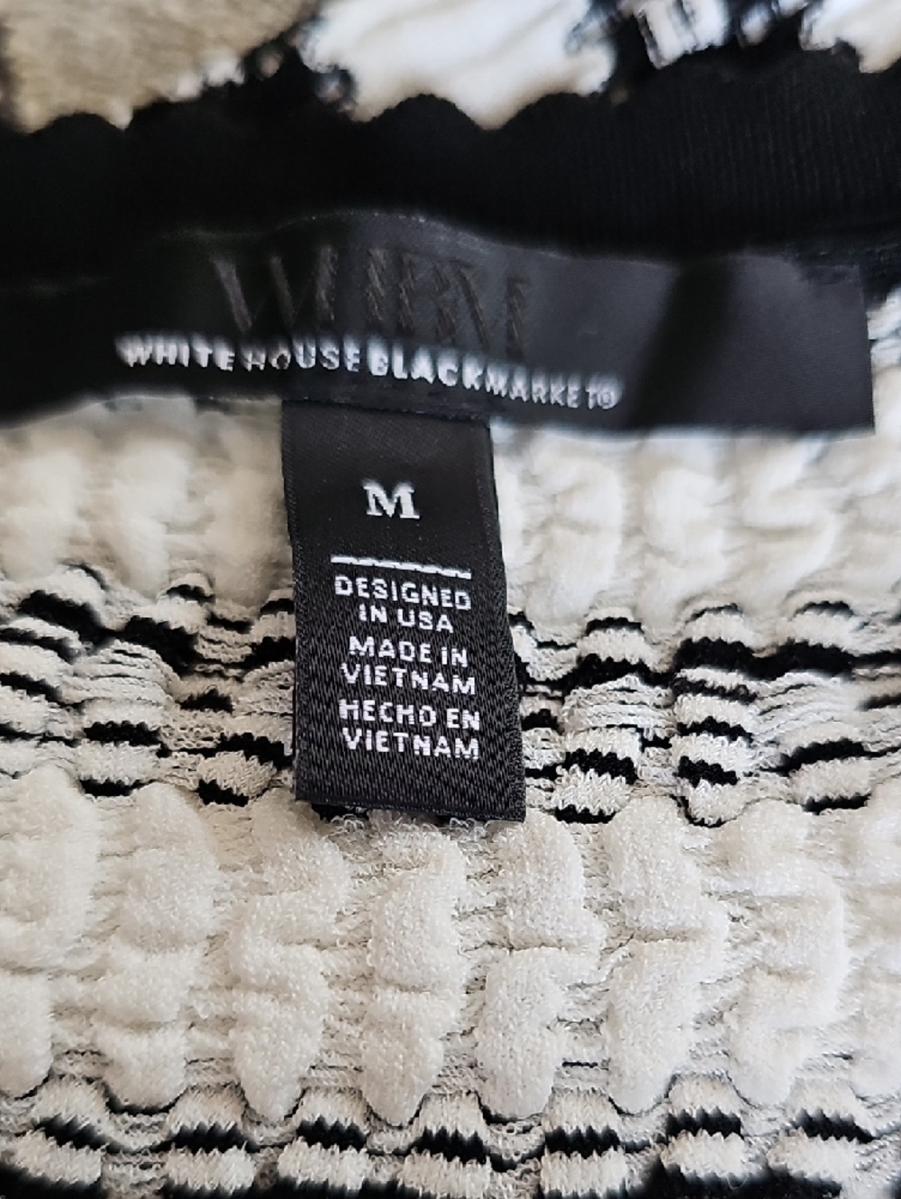 White House Black Market Black and White Striped Knit Top Set - Picture 4 of 5